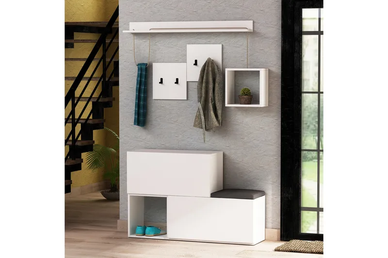 Homitis entremøbel - Hvid - Møbler - Entrémøbler - Møbelsæt til hall og entre