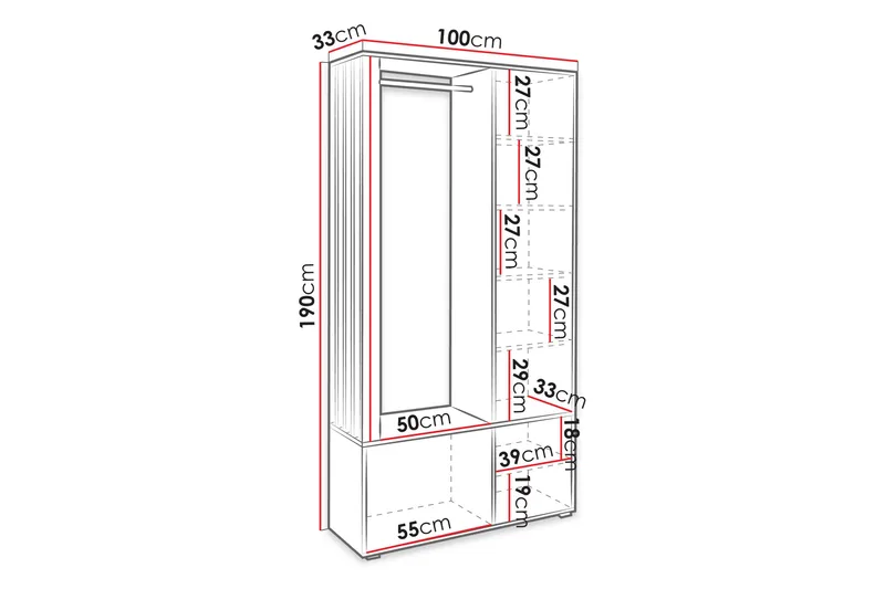 Kennard Entremøbelsæt - Beige - Møbler - Entrémøbler - Møbelsæt til hall og entre
