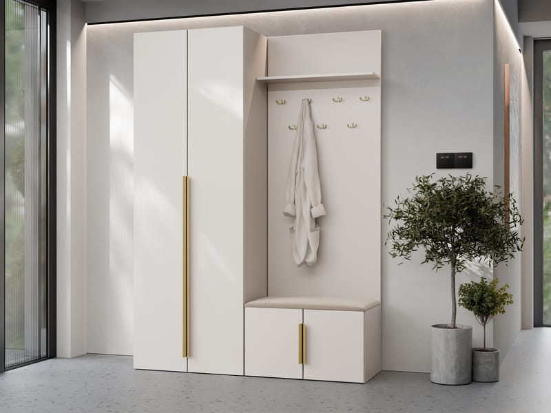 møbelsæt Garderobe KERKIN I beige - Møbler - Entrémøbler - Møbelsæt til hall og entre