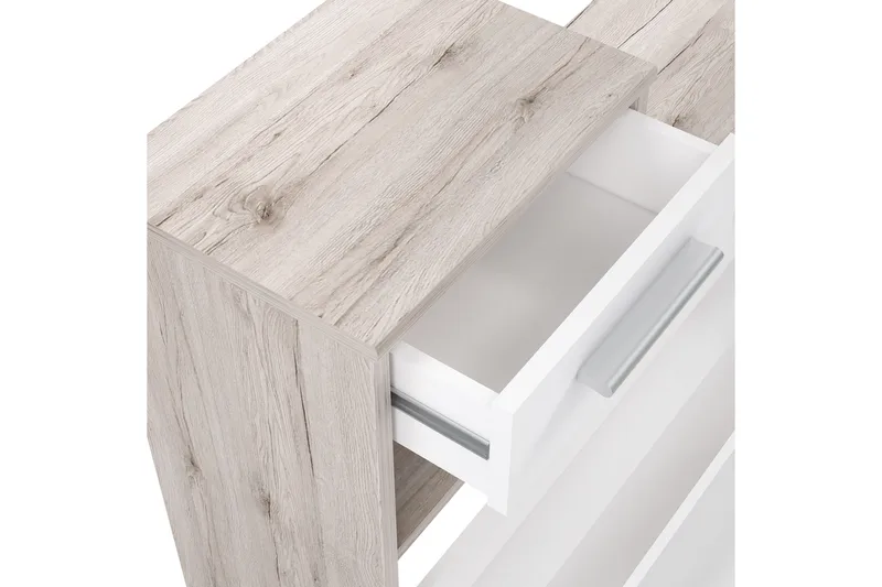 Breslau Entrémøbelsæt 98x180 cm - Beige / brun / hvid - Møbler - Entrémøbler - Møbelsæt til hall og entre