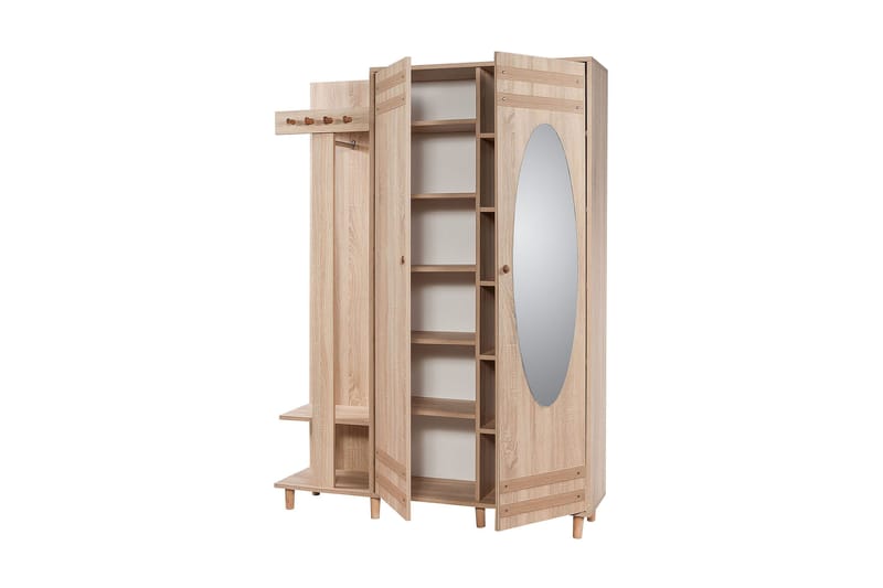 Brokind Tøjopbevaring 135 cm - Brun - Møbler - Entrémøbler - Møbelsæt til hall og entre