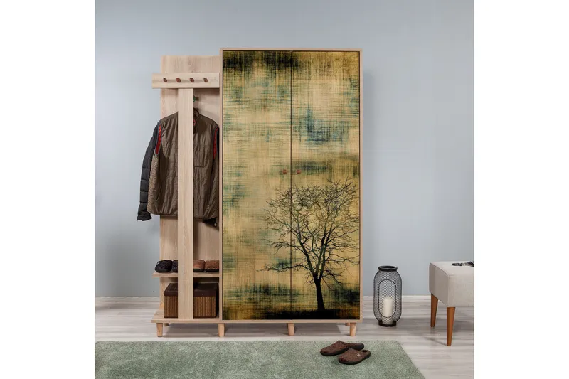 Brokind Tøjopbevaring 135 cm - Brun - Møbler - Entrémøbler - Møbelsæt til hall og entre