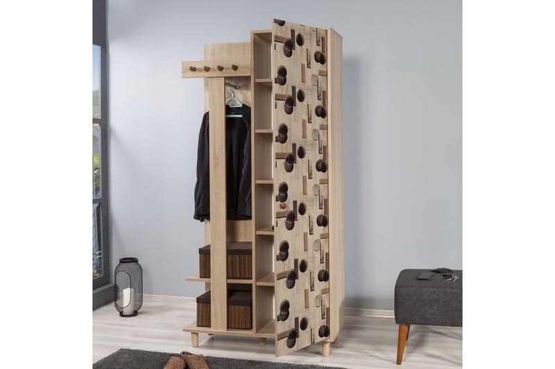 Brokind Tøjopbevaring 90 cm - Brun - Møbler - Entrémøbler - Møbelsæt til hall og entre
