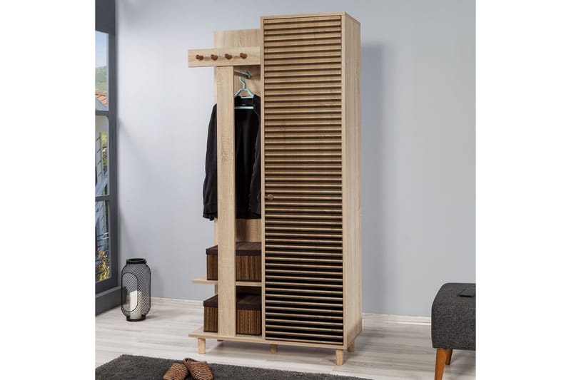 Brokind Tøjopbevaring 90 cm - Brun - Møbler - Entrémøbler - Møbelsæt til hall og entre