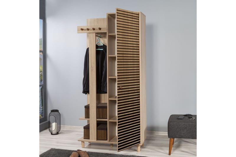 Brokind Tøjopbevaring 90 cm - Brun - Møbler - Entrémøbler - Møbelsæt til hall og entre