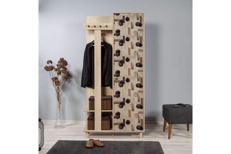 Brokind Tøjopbevaring 90 cm - Brun - Møbler - Entrémøbler - Møbelsæt til hall og entre