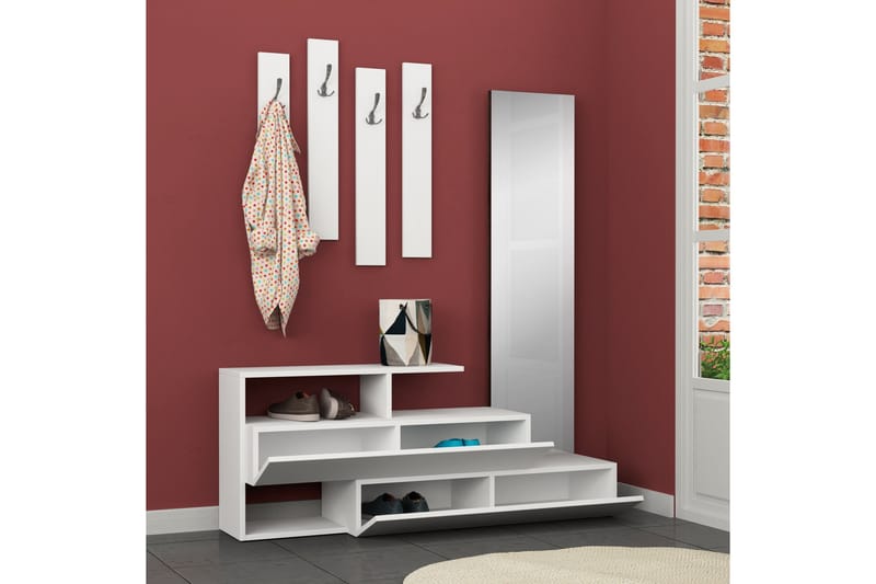 Decorta Entremøbel / Garderobe - Hvid - Møbler - Entrémøbler - Møbelsæt til hall og entre