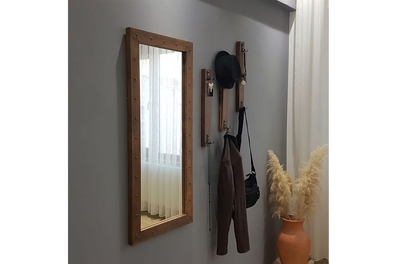 Delfelder Entrémøbel 110 cm - Valnød - Møbler - Entrémøbler - Møbelsæt til hall og entre