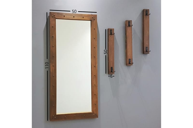 Delfelder Entrémøbel 110 cm - Valnød - Møbler - Entrémøbler - Møbelsæt til hall og entre