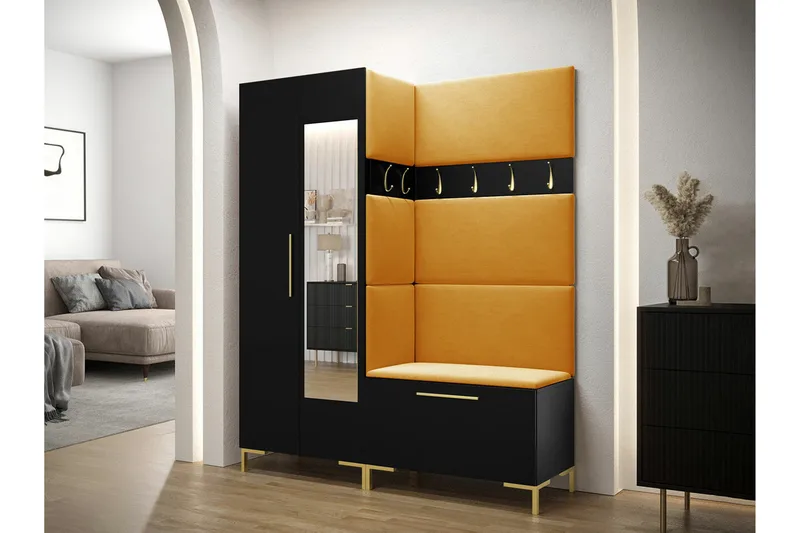 Dunvegan Hallmöbelset 158x46 cm Black - Møbler - Entrémøbler - Møbelsæt til hall og entre