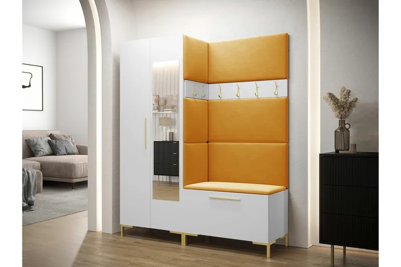 Dunvegan Hallmöbelset 158x46 cm White - Møbler - Entrémøbler - Møbelsæt til hall og entre