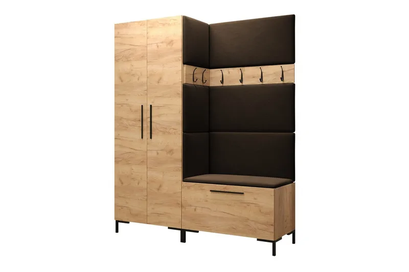 Dunvegan Hallmøbelset 158x44 cm, Mørkebrun