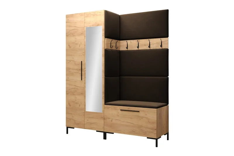 Dunvegan Hallmøbelset 158x46 cm, Mørkebrun