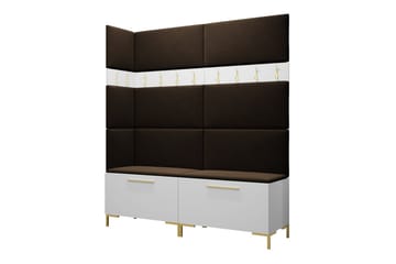 Dunvegan Hallmøbelset 168x46 cm - Hvid - Møbler - Entrémøbler - Møbelsæt til hall og entre