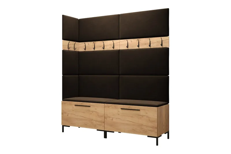 Dunvegan Hallmøbelset 168x46 cm, Mørkebrun