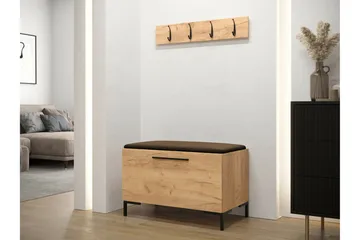 Dunvegan Hallmøbelset 84x44 cm - Mørkebrun - Møbler - Entrémøbler - Møbelsæt til hall og entre