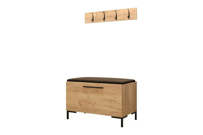 Dunvegan Hallmøbelset 84x44 cm, Mørkebrun