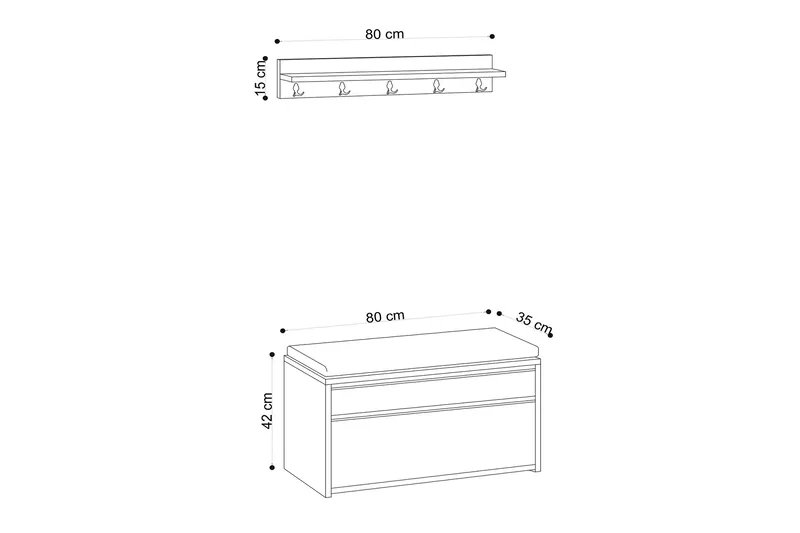 Eg| Sort - Møbler - Entrémøbler - Møbelsæt til hall og entre