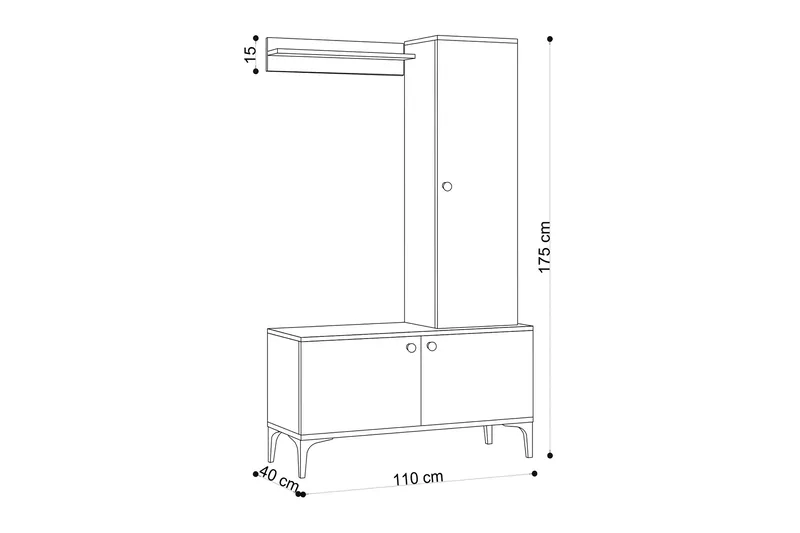 Eg| Sort - Møbler - Entrémøbler - Møbelsæt til hall og entre