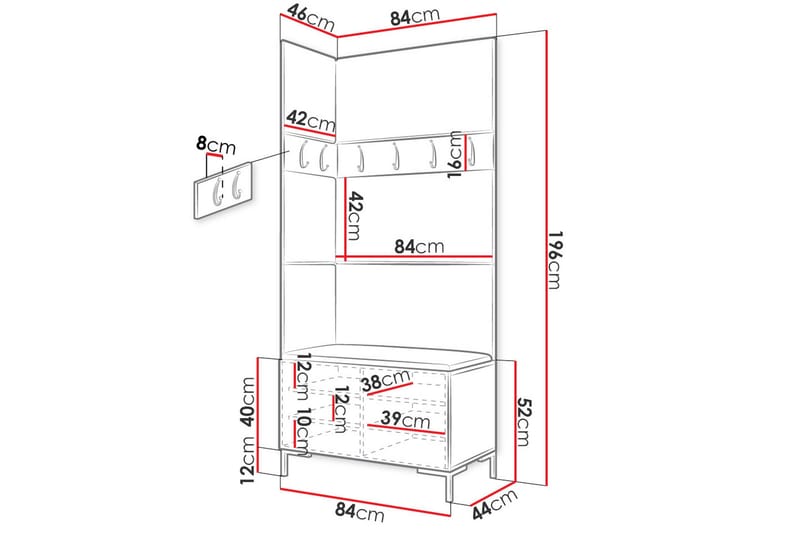 Entréopbevaring - Møbler - Entrémøbler - Møbelsæt til hall og entre