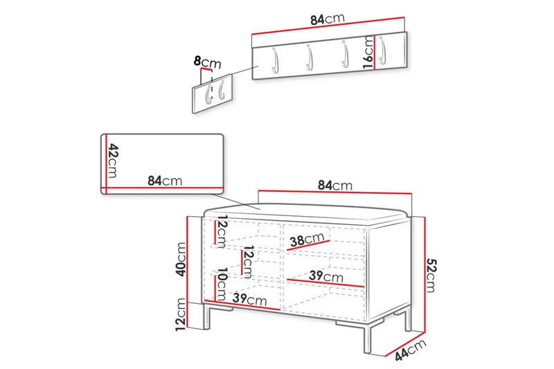 Entréopbevaring - Møbler - Entrémøbler - Møbelsæt til hall og entre
