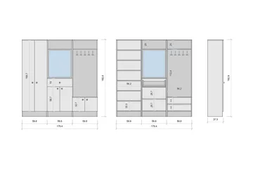 Erickslund Entrémøbelsæt - Hvid - Møbler - Entrémøbler - Møbelsæt til hall og entre
