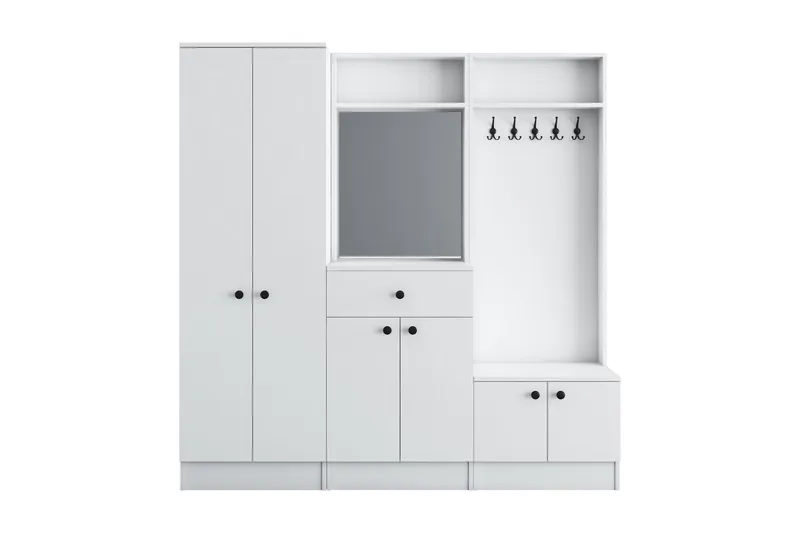 Erickslund Entrémøbelsæt - Hvid - Møbler - Entrémøbler - Møbelsæt til hall og entre