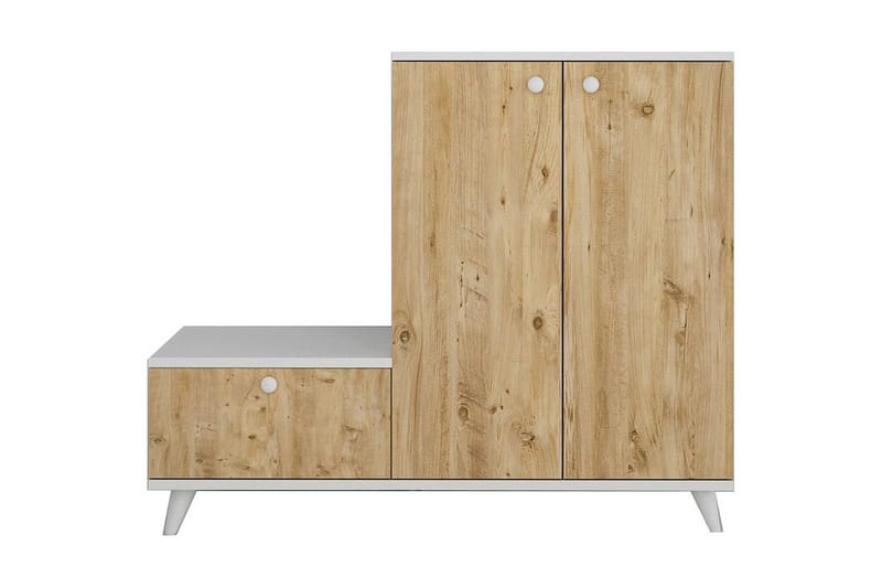 Esrana Entrémøbelsæt 120x120 cm - Natur/Hvid - Møbler - Entrémøbler - Møbelsæt til hall og entre