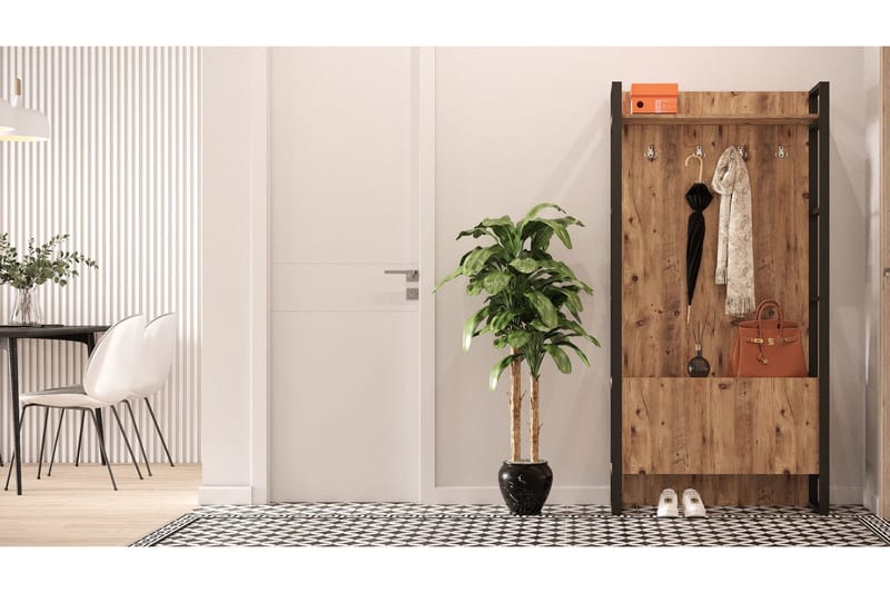 Hardyng Entrémøbelsæt 34x90 cm Dobbelt Venstre - Natur - Møbler - Entrémøbler - Møbelsæt til hall og entre