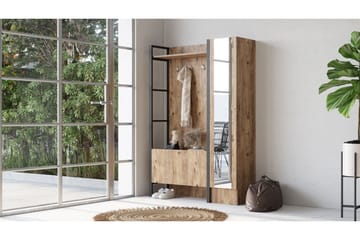 Hardyng Entrémøbelsæt 34x90 cm Højre - Natur - Møbler - Entrémøbler - Møbelsæt til hall og entre