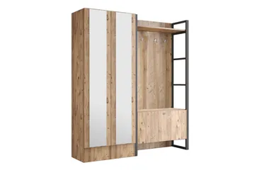 Hardyng Entrémøbelsæt 34x90 cm - Natur - Møbler - Entrémøbler - Møbelsæt til hall og entre