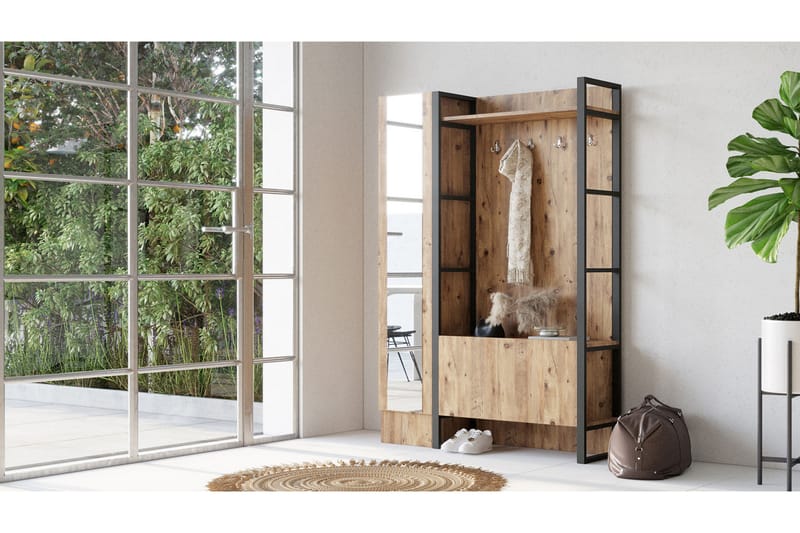 Hardyng Entrémøbelsæt 34x90 cm Venstre - Natur - Møbler - Entrémøbler - Møbelsæt til hall og entre