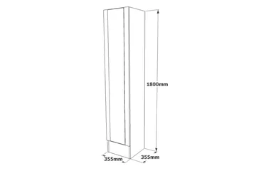 Hardyng Entrémøbelsæt 34x90 cm Venstre - Natur - Møbler - Entrémøbler - Møbelsæt til hall og entre