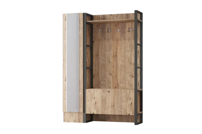 Hardyng Entrémøbelsæt 34x90 cm Venstre - Natur - Møbler - Entrémøbler - Møbelsæt til hall og entre