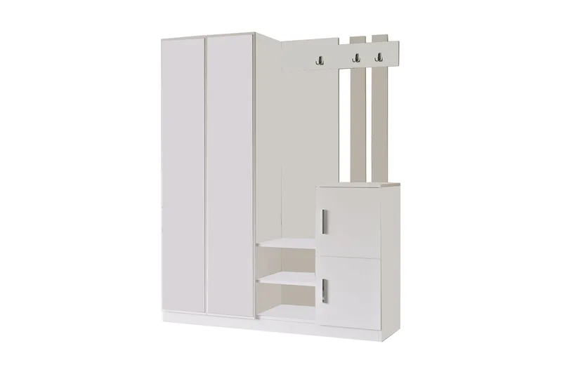 Hialeh Entrémøbelsæt 38x147 cm, Hvid