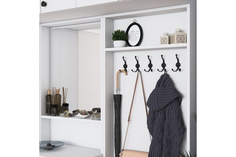 Itsuo Hallmøbelsæt Hvid - Hanah Home - Møbler - Entrémøbler - Møbelsæt til hall og entre