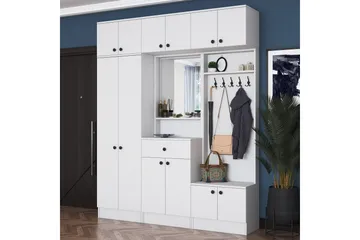 Itsuo Hallmøbelsæt Hvid - Hanah Home - Møbler - Entrémøbler - Møbelsæt til hall og entre