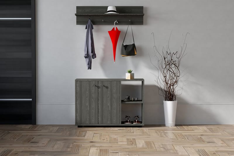 Koekhaven Entrémøbelsæt 30x90 cm - Antracit - Møbler - Entrémøbler - Møbelsæt til hall og entre