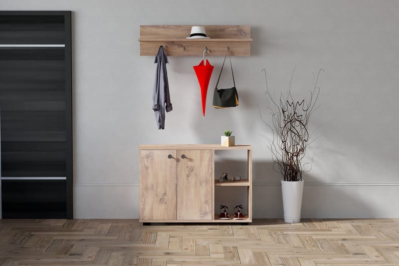 Koekhaven Entrémøbelsæt 30x90 cm - Natur - Møbler - Entrémøbler - Møbelsæt til hall og entre