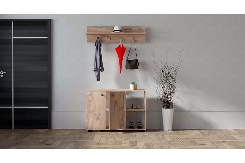 Koekhaven Entrémøbelsæt 30x90 cm - Natur - Møbler - Entrémøbler - Møbelsæt til hall og entre