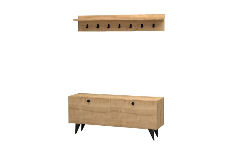 Melcolm Entrémøbelsæt 35x113 cm - Natur - Møbler - Entrémøbler - Møbelsæt til hall og entre