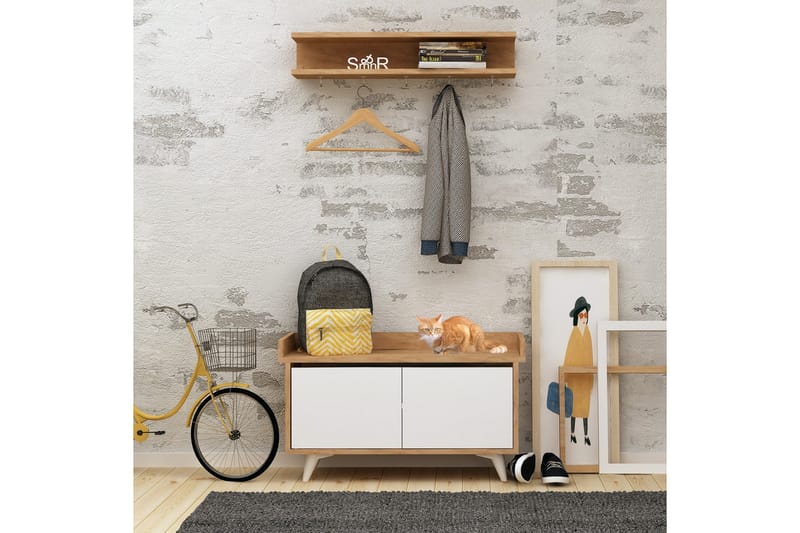 Mod Design Skoskab / Hattehylde - Træ / hvid - Møbler - Entrémøbler - Møbelsæt til hall og entre