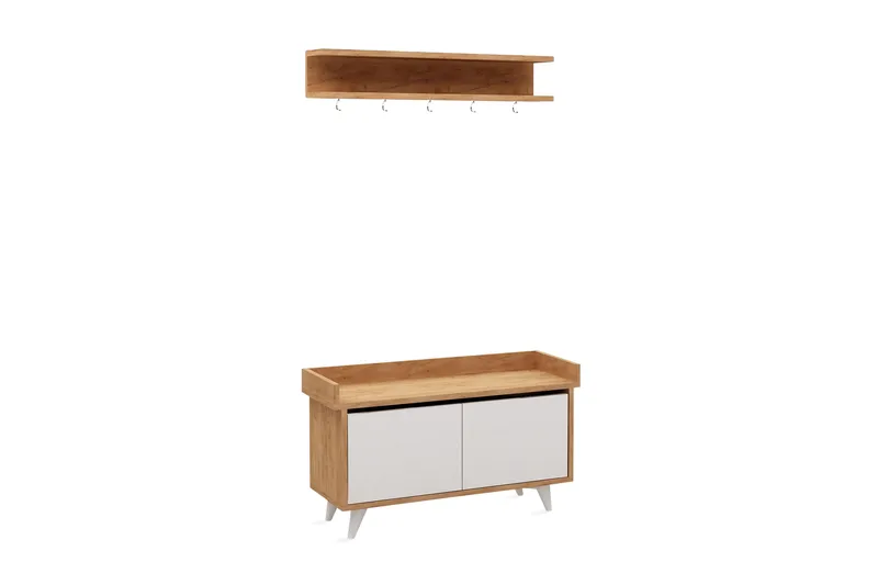 Mod Design Skoskab / Hattehylde - Træ / hvid - Møbler - Entrémøbler - Møbelsæt til hall og entre