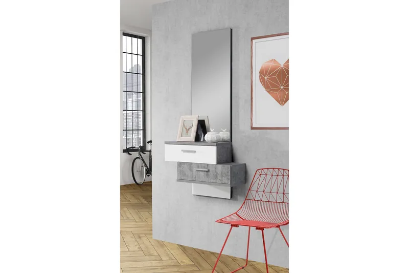 Monterede entrémøbler 75x157 cm - Hvid - Møbler - Entrémøbler - Møbelsæt til hall og entre