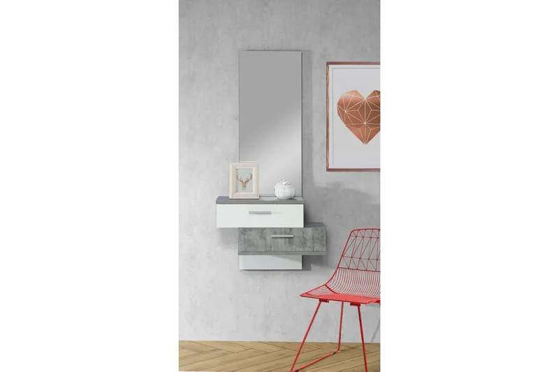 Monterede entrémøbler 75x157 cm, Hvid