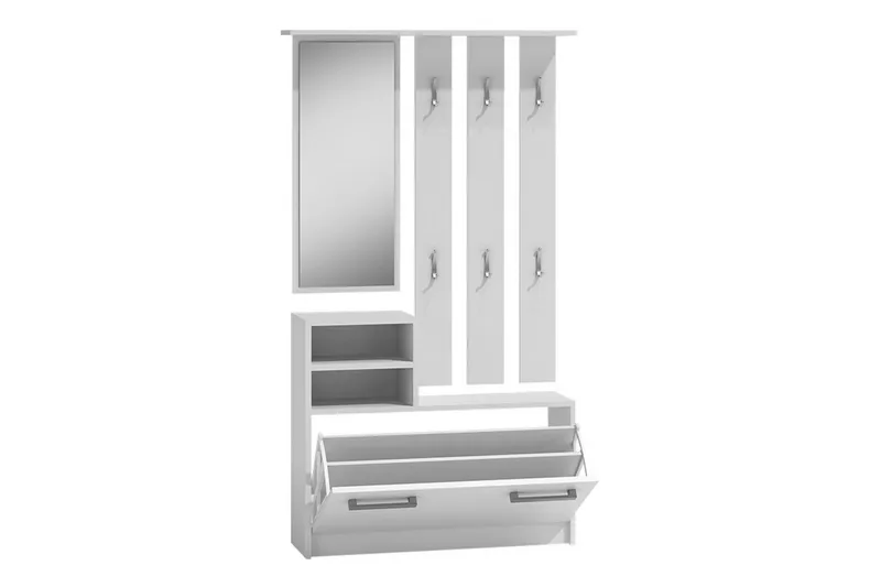 Nesebar Entrémøbel 85 cm - Hvid - Møbler - Entrémøbler - Møbelsæt til hall og entre