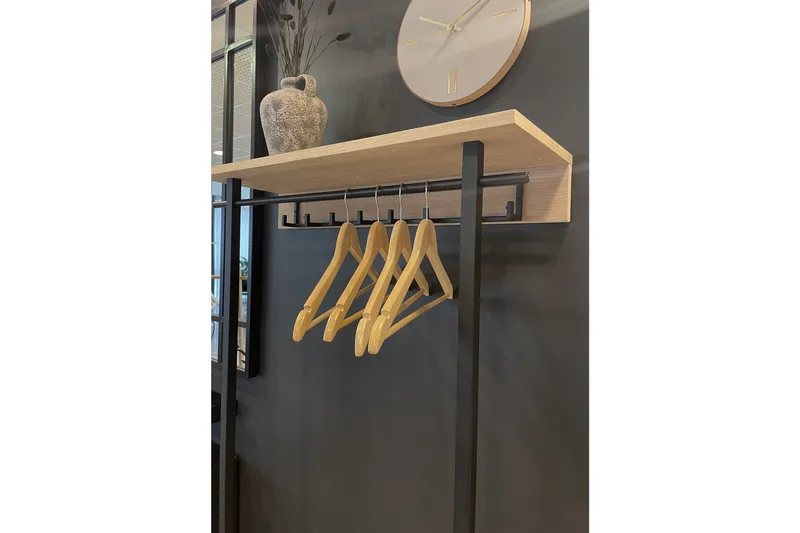 Ongayo Entrémøbelsæt 28x80 cm - Hvid/Sort - Møbler - Entrémøbler - Møbelsæt til hall og entre