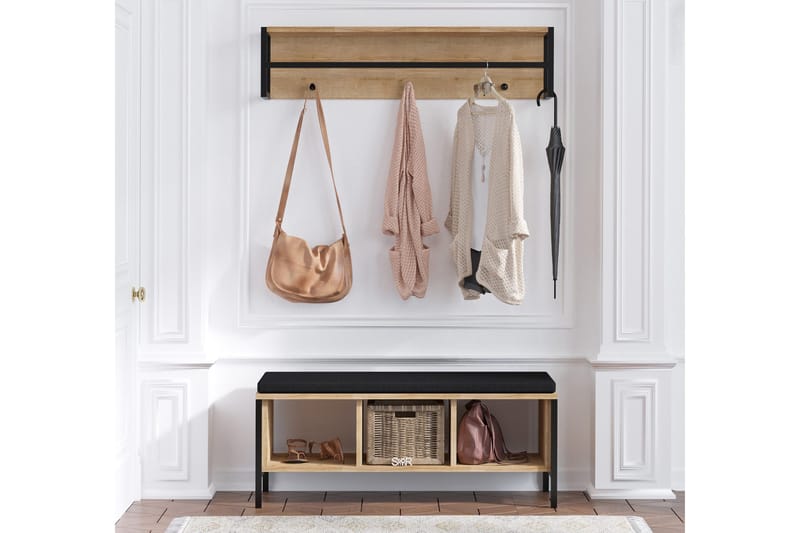 Redeby Entrémøbelsæt - Brun - Møbler - Entrémøbler - Møbelsæt til hall og entre