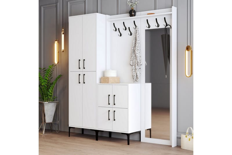 Retzow Entrémøbelsæt 35x180 cm, Hvid