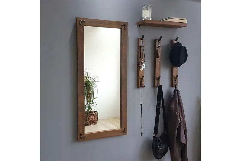 Rogahn Entrémøbel 3 cm - Valnød - Møbler - Entrémøbler - Møbelsæt til hall og entre